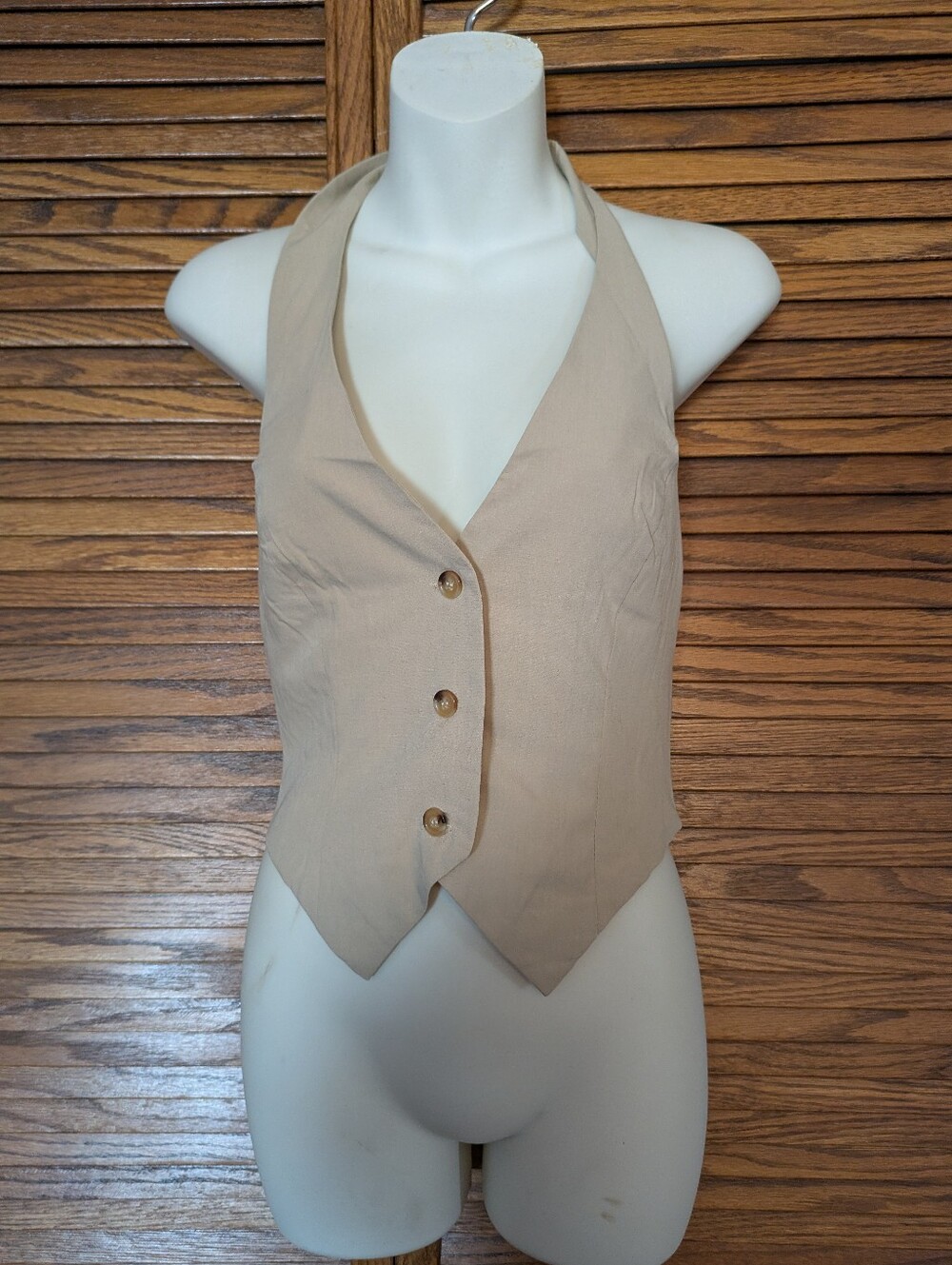 No Vacancy NWT Tan Shirt Vest Women's Size Small